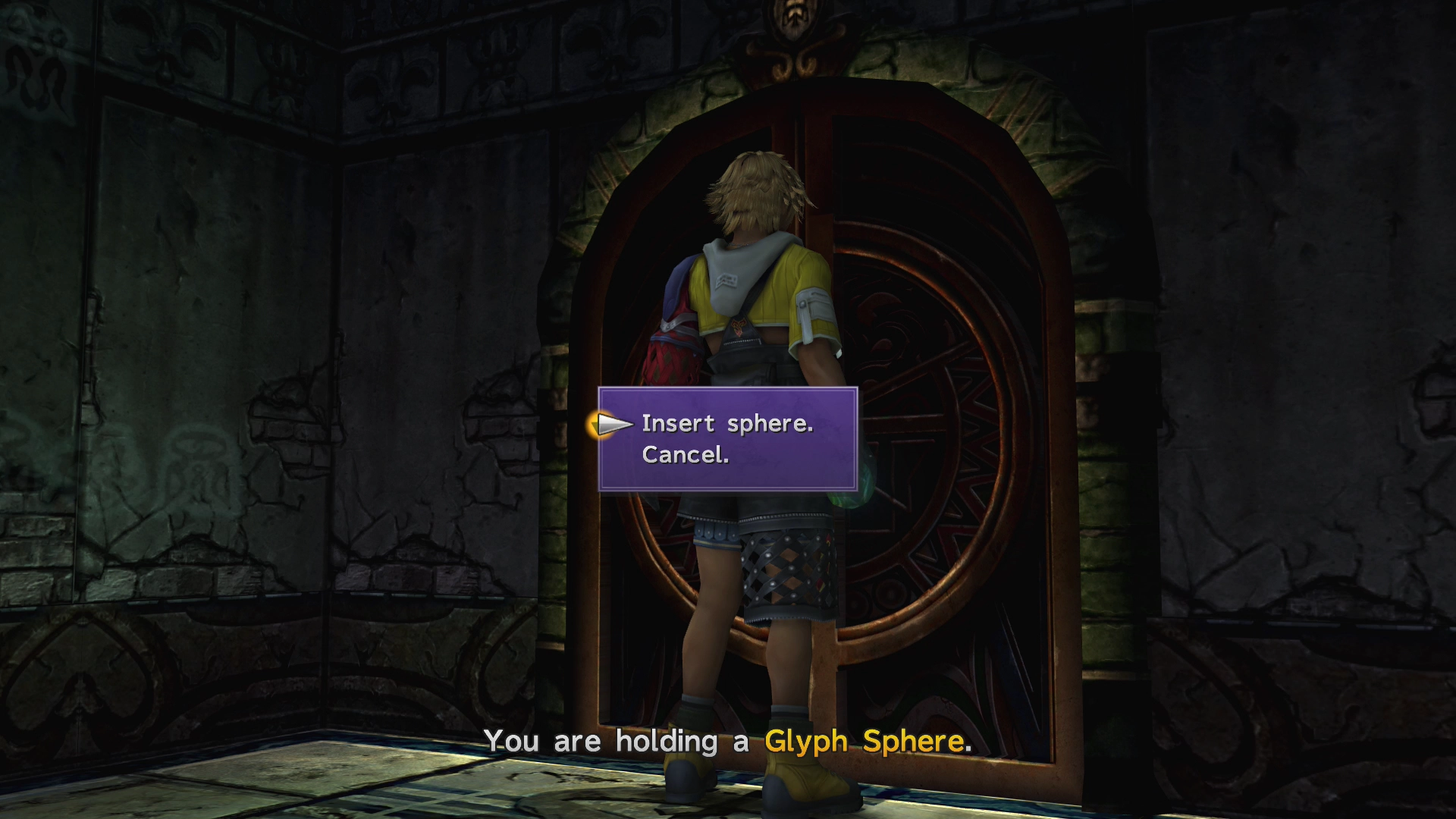 Insert Glyph Sphere into door