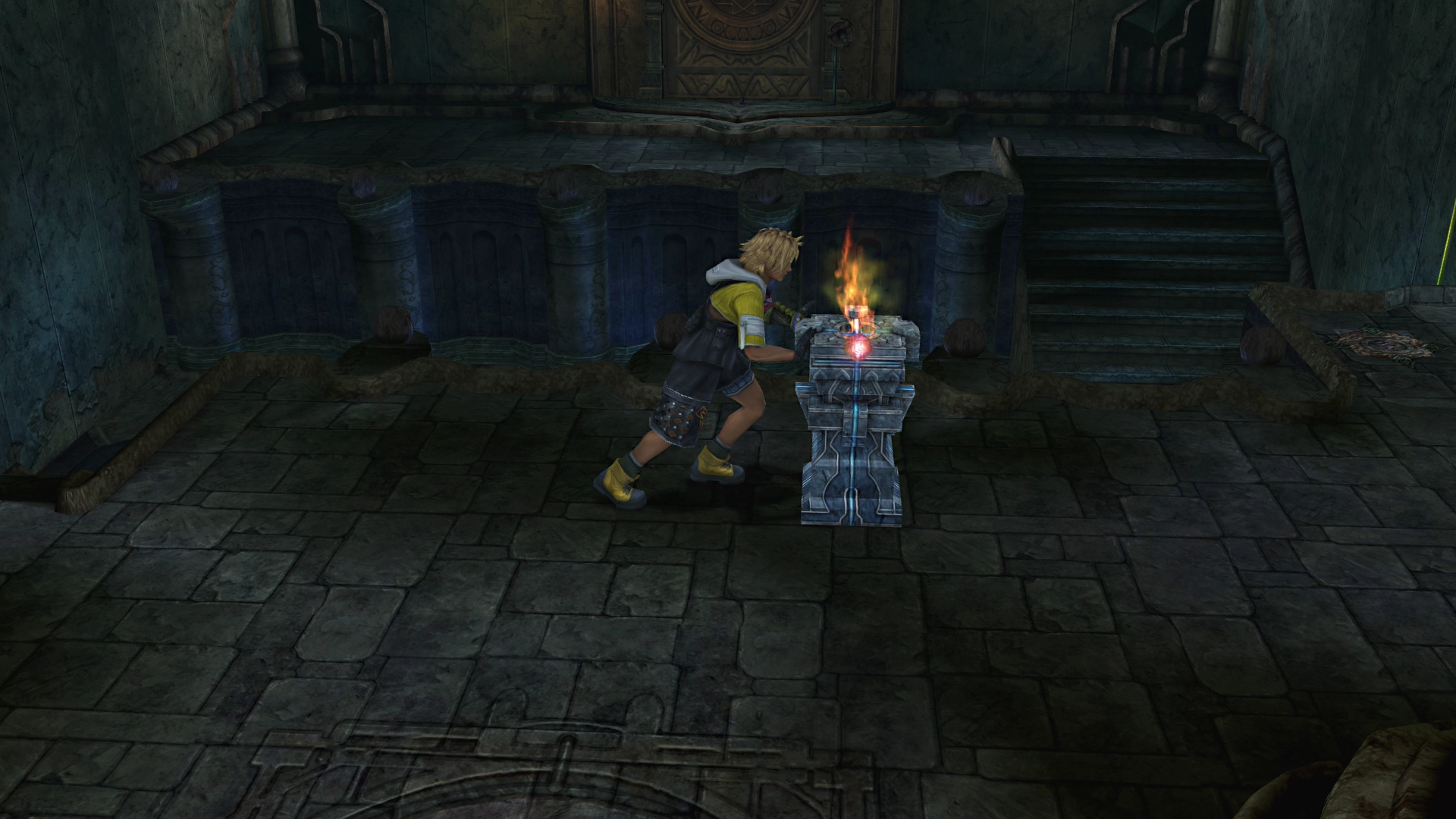 Pushing the pedestal onto the switch