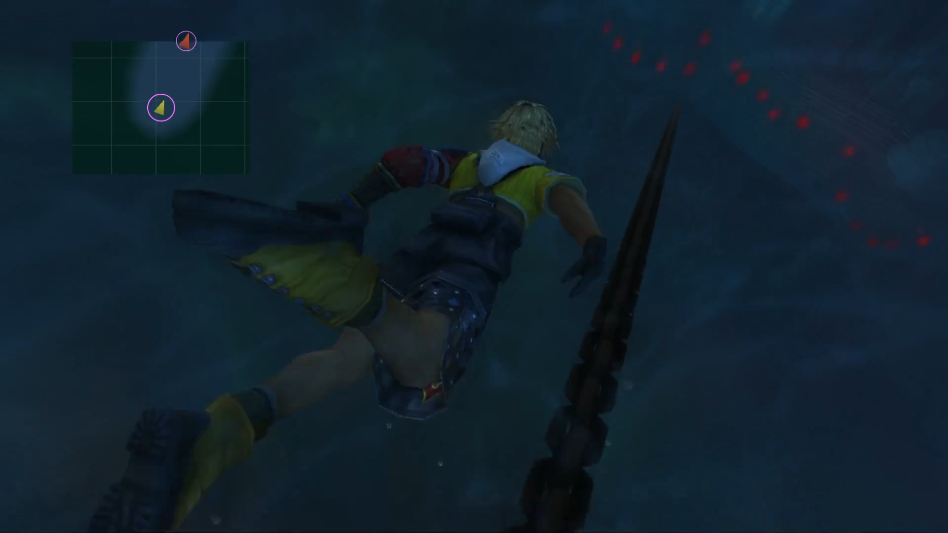 Diving underwater from salvage ship