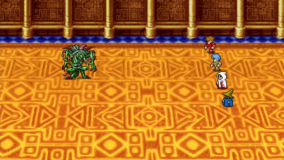 The Warriors of Light battle Astos