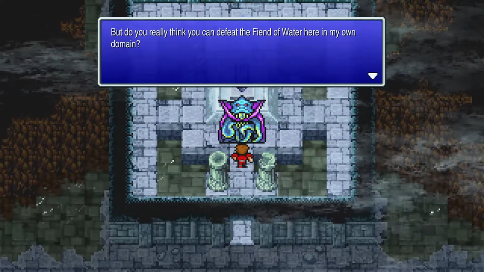 Kraken, the tentacled Fiend of Water, guards the Water Crystal