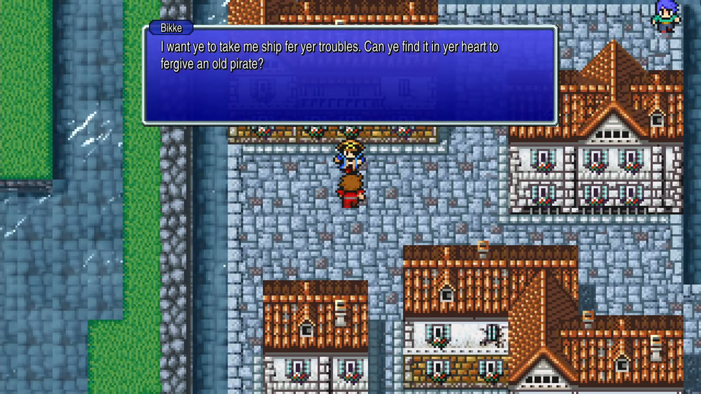 The Pravoka Pirates confront the Warriors of Light