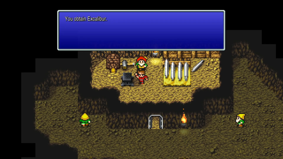 Smyth forging Excalibur from the Adamantite