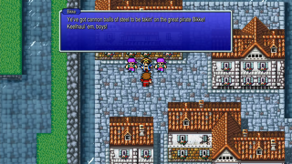 Confronting Bikke and his pirate crew in Pravoka