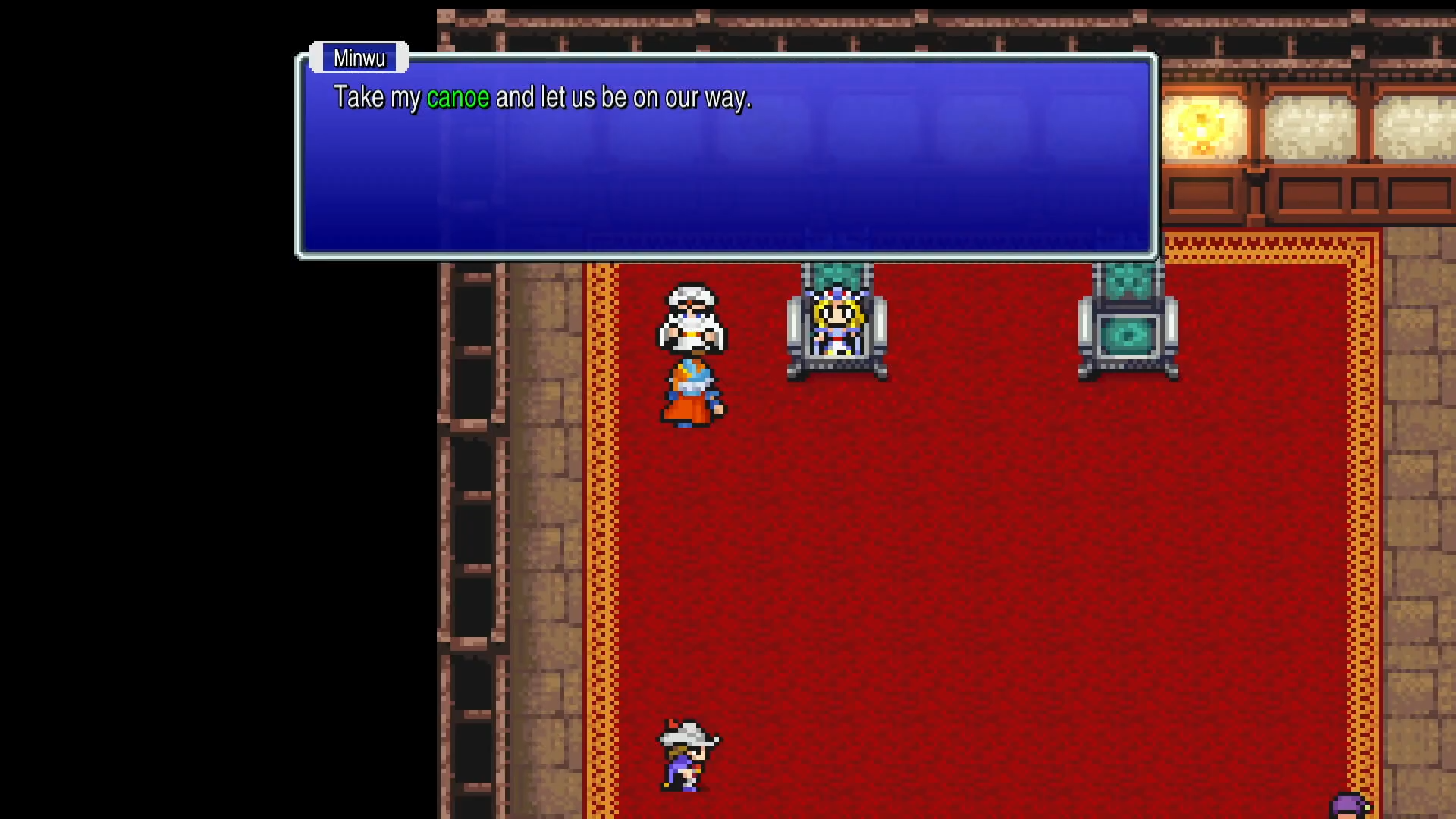 Minwu joining the party with the Canoe