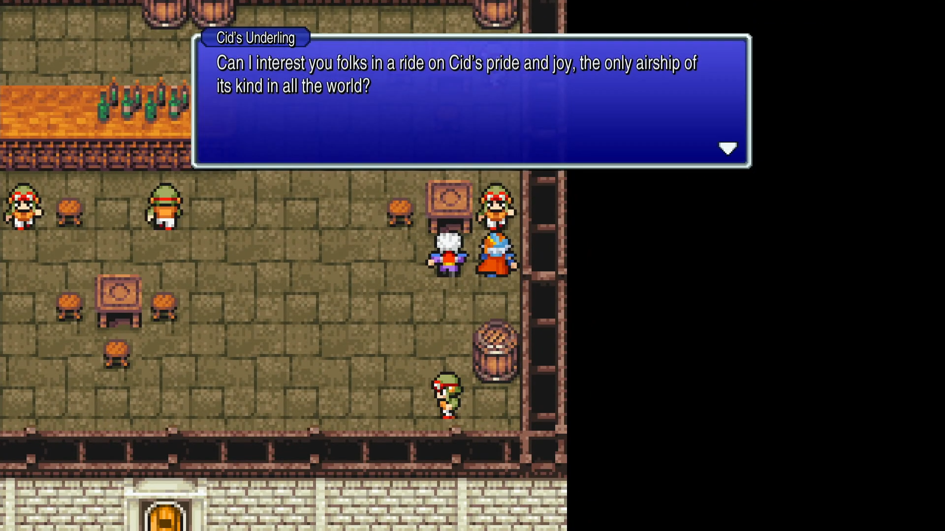 Taking the airship from Poft to Altair